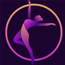 Emblema do Studio Elevée — bailarina em um círculo